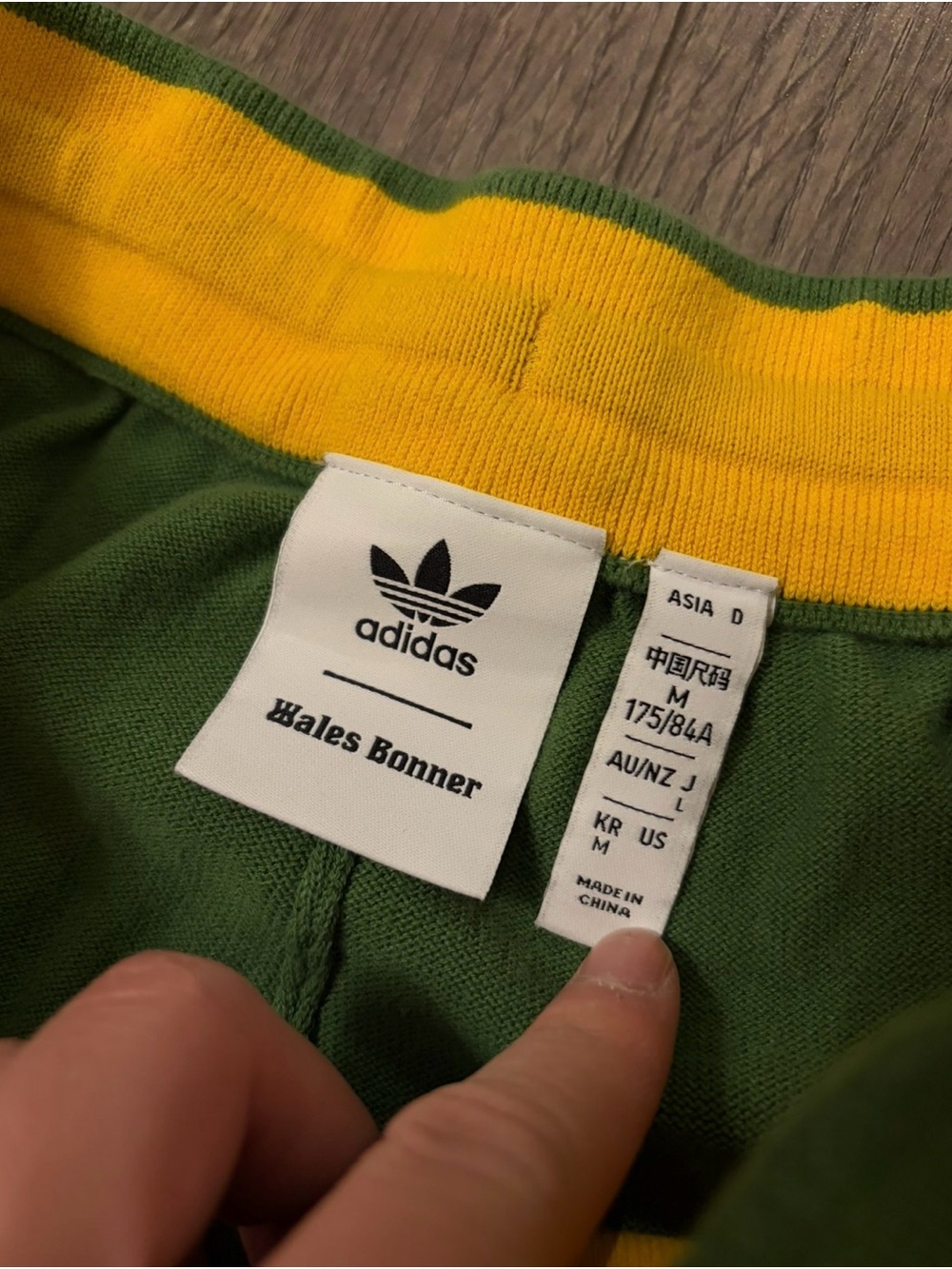 Adidas Green and Yellow wales bonner Track Joggers image 5